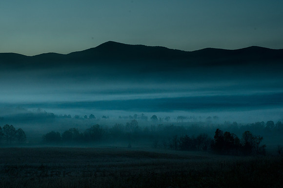 Valley fog, Cades Cove, Smoky Mountain National Park, TN
