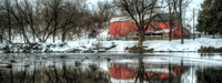 Barn reflection along the Conestoga River, Conestoga, PA